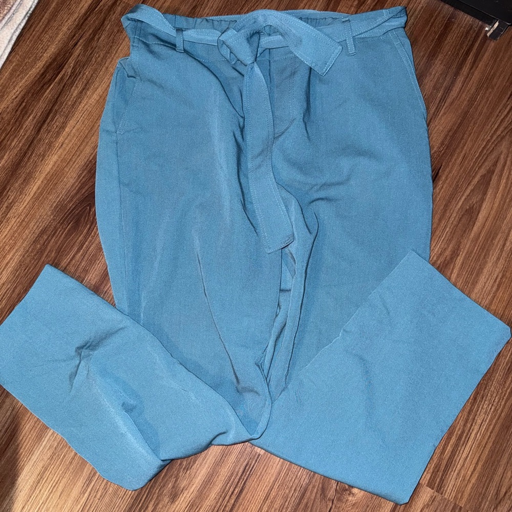 C by One Teal High-Waisted Pants